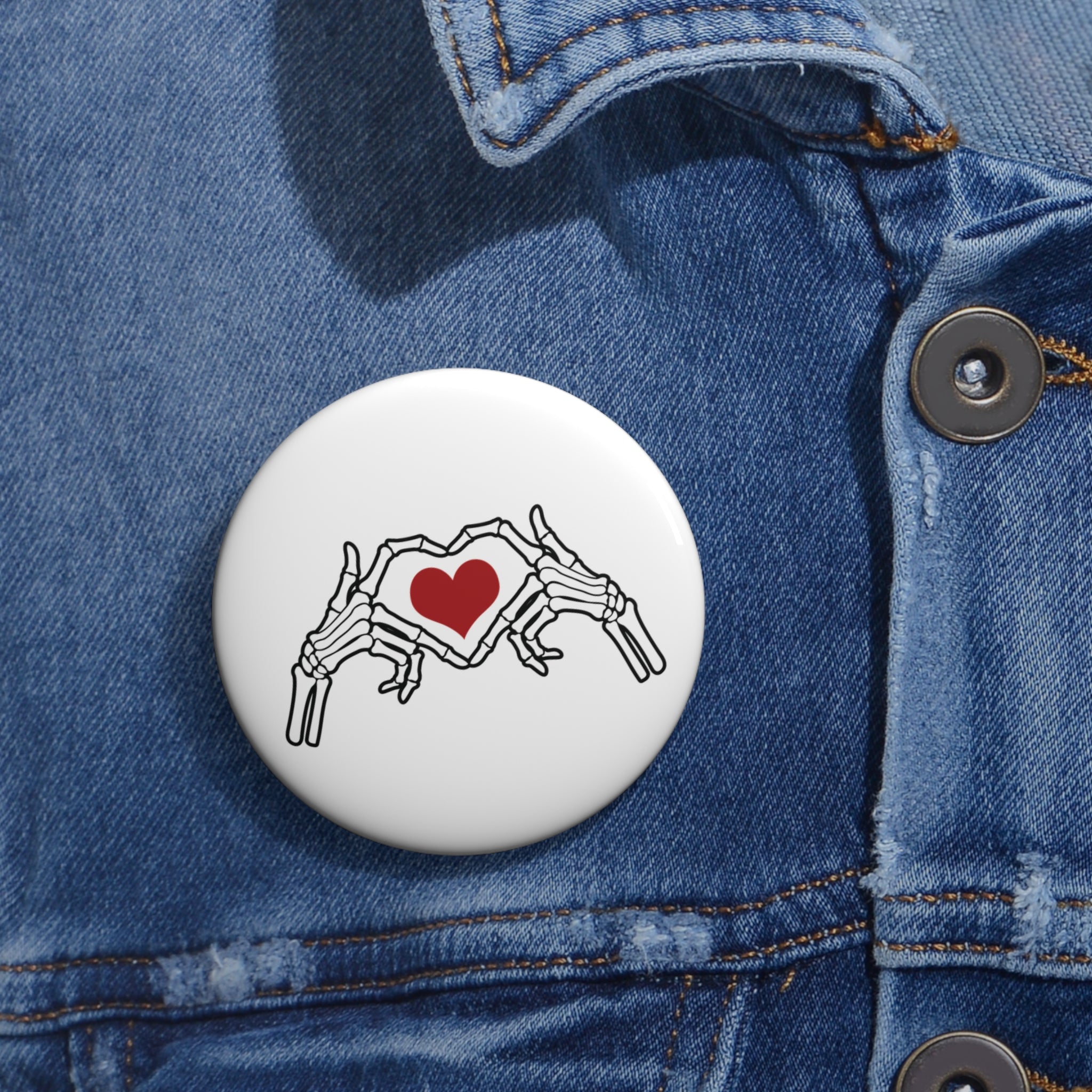 Hands Heart Pin Button