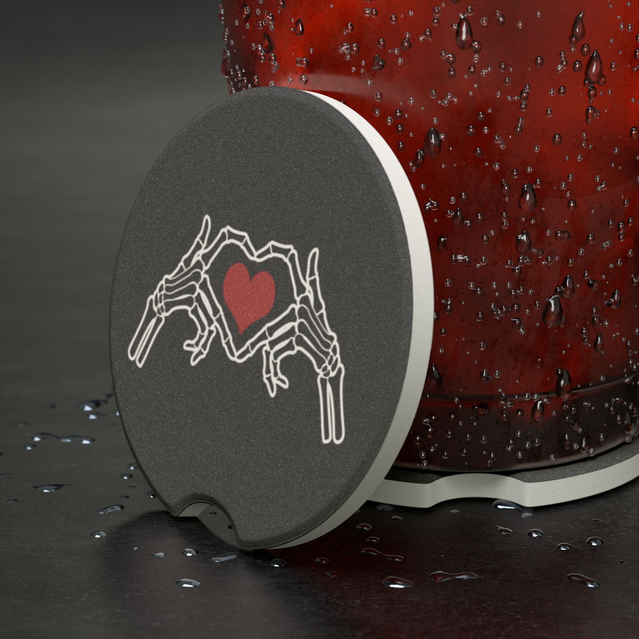 Hand Heart Car Coaster