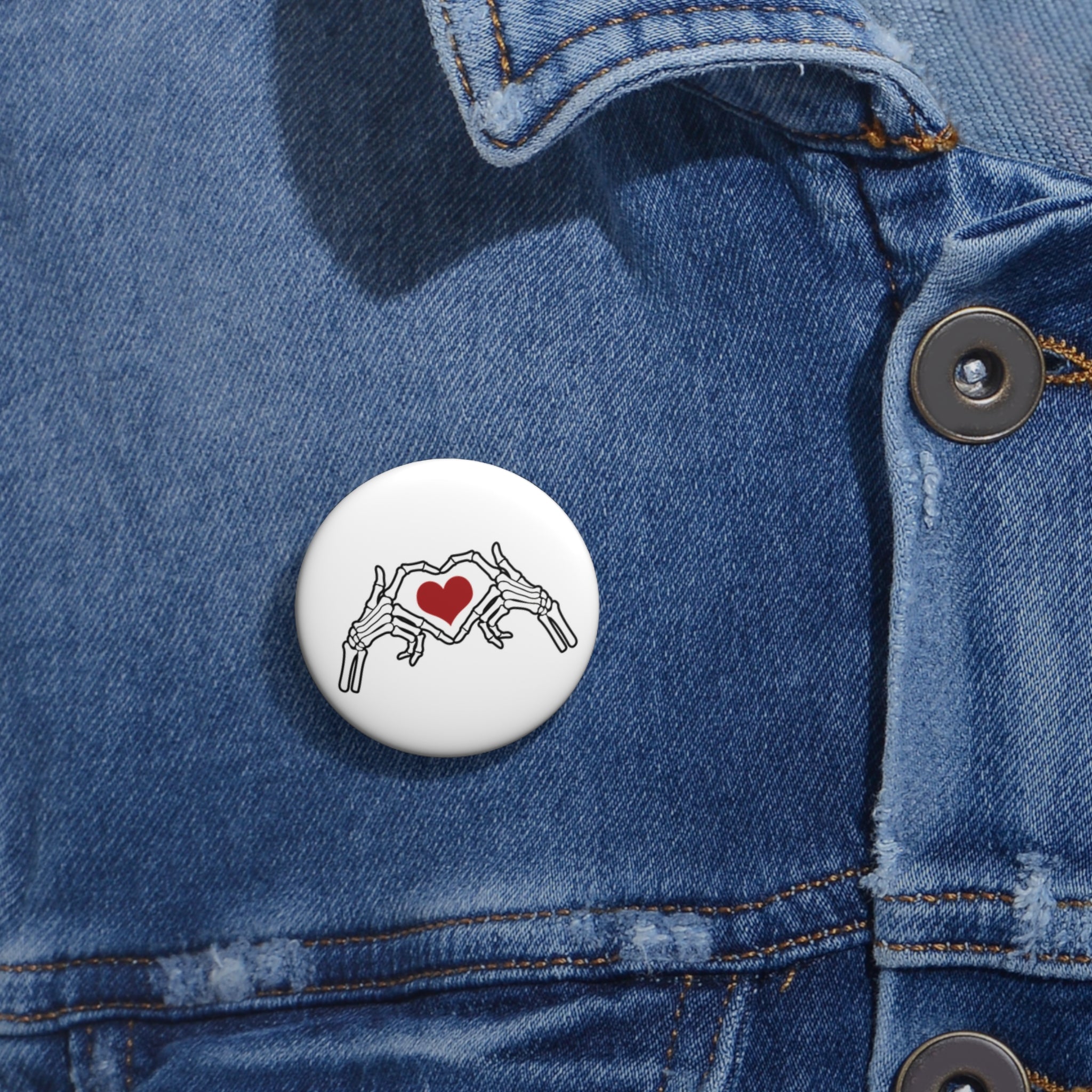 Hands Heart Pin Button